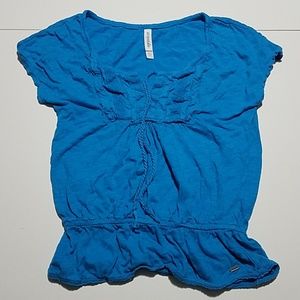 Junior short sleeve peasant top